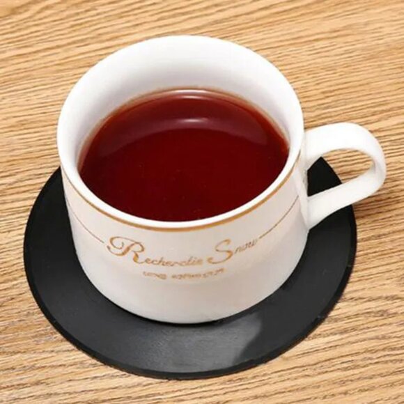 6 Piece Set Retro CD Shape Non-Slip Coasters - Picture 4 of 6